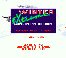 Winter Extreme Skiing and Snowboarding (USA) Title Screen